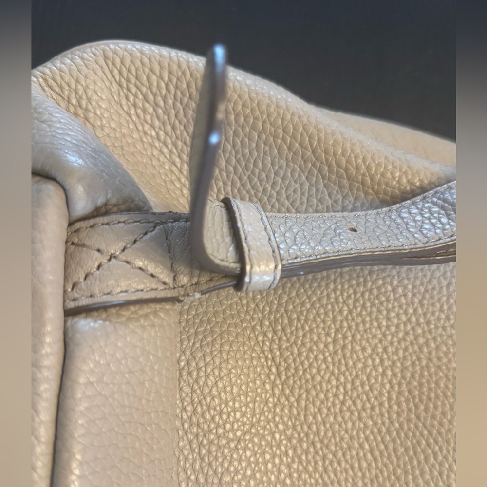 MARC JACOBS pebble leather taupe grey backpack purse gold hardware small medium - Picture 10 of 14